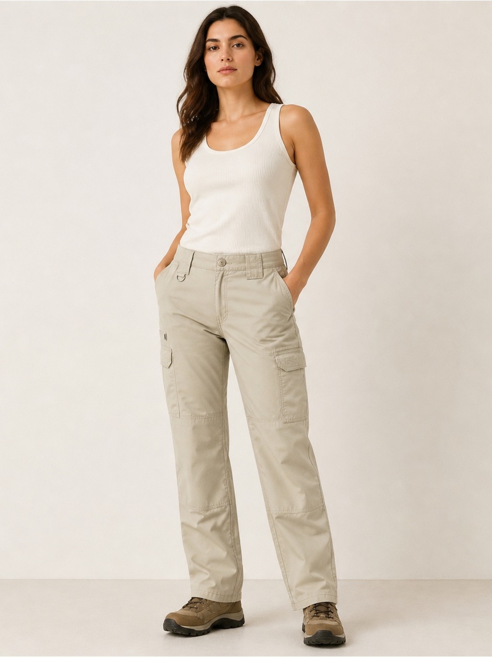 5.11 Tactical Taclite Pro Pants Womens 12 Khaki Ripstop Cargo Utility Workwear